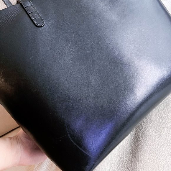 ❤️❤️❤️ SOLD!!! Mansur Gavriel Large Tote Black/Flamma - Picture 4 of 5